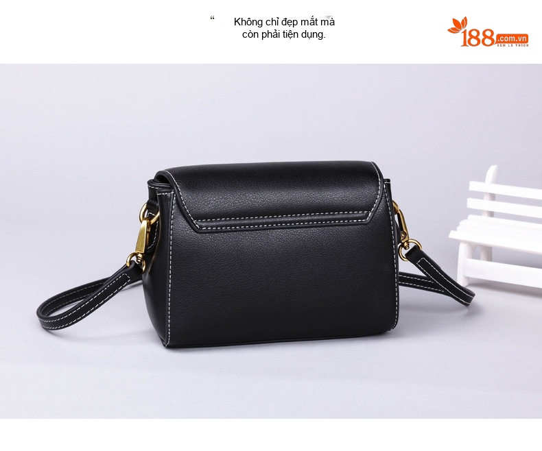 Túi Đeo Vai Nữ Da Thật Thiết Kế Mini Dáng Hộp Phong Cách Thu Đông Màu Xanh Lá chi tiết 14