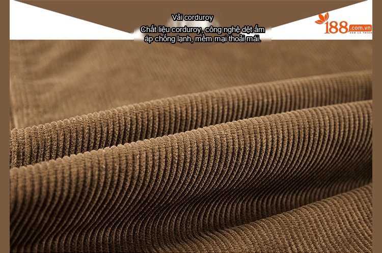 Áo Khoác Bông Nam Cổ Lông Cừu Non Vải Cotton Dày Dặn Màu Nâu, Đen, Xám chi tiết 30