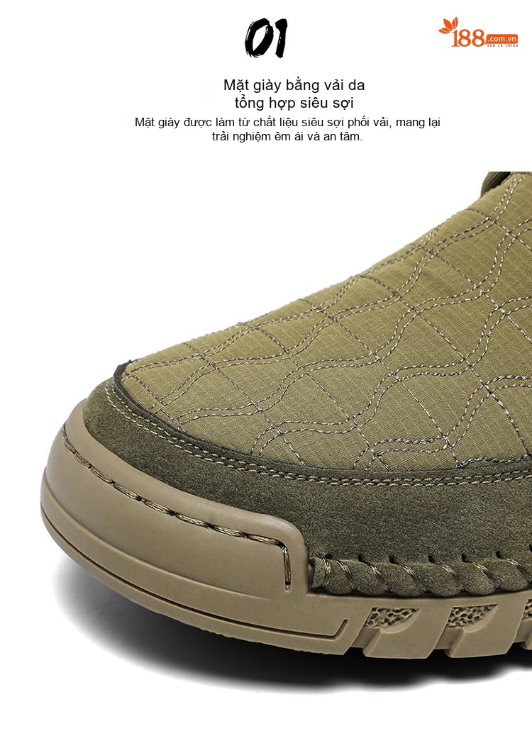Giày Boot Nam Cổ Cao Vải Dệt Lót Lông Chiều Cao Đế Khoảng 3cm Màu Đen, Xám, Xanh... chi tiết 7