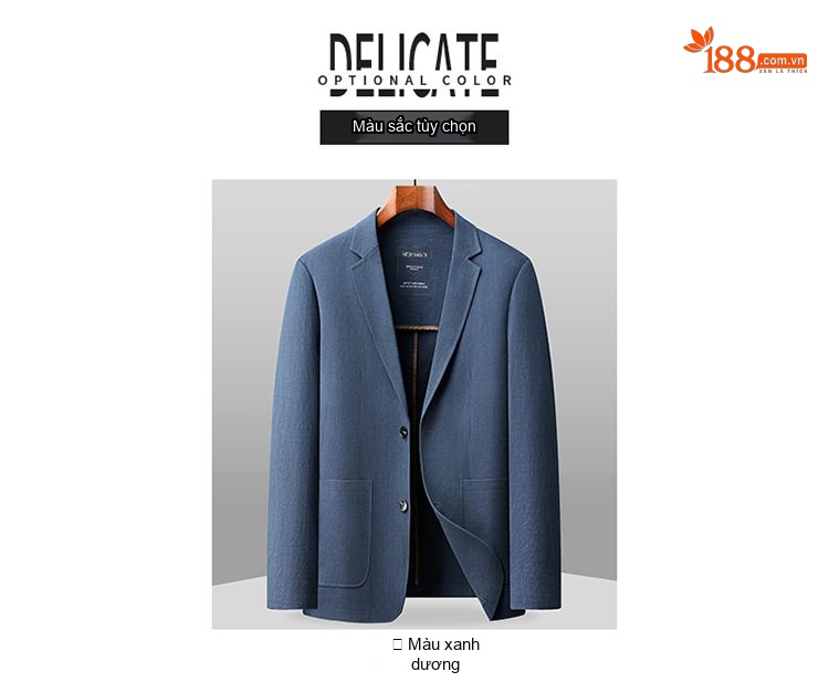 Áo Vest Blazer Nam Cotton Mát Mẻ Phong Cách Casual Màu Nâu, Xanh, Đen, Kem... chi tiết 8