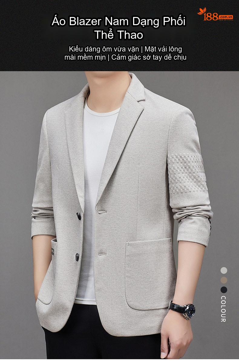 Áo Vest Nam Không Nhăn Phong Cách Công Sở Màu Đen, Nâu, Xám chi tiết 1