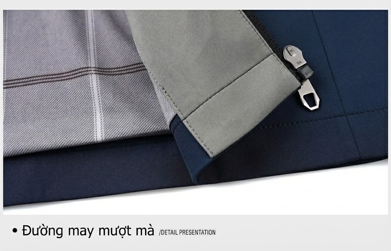 Áo Khoác Nam Mỏng Dáng Suông Cổ Bẻ Màu Đen, Xám, Xanh Navy chi tiết 41