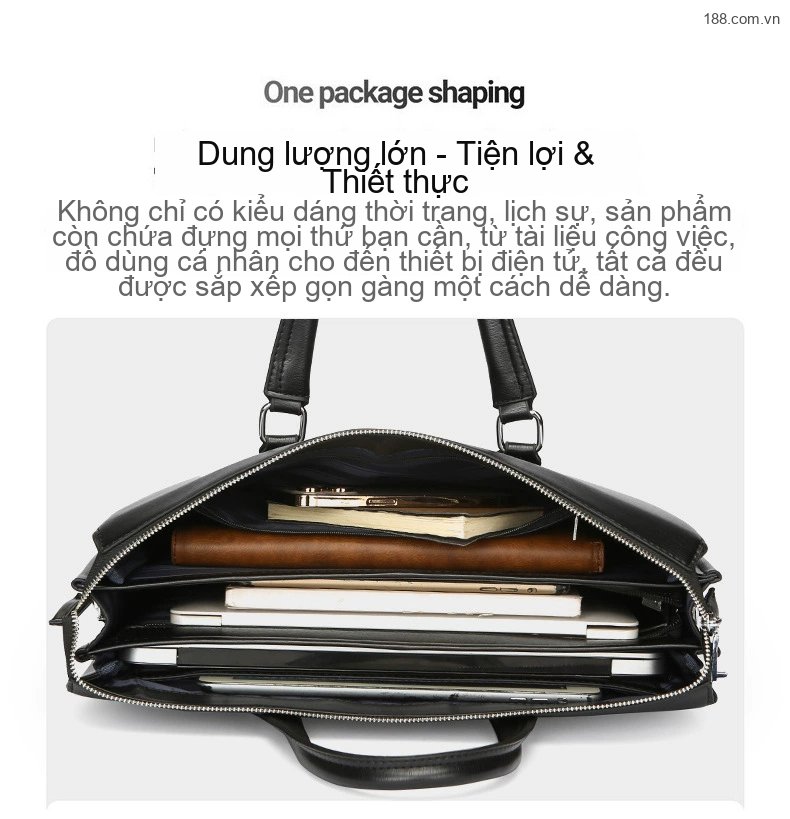 Túi Đeo Chéo Nam Da Mờ Khóa Mật Mã Chống Trộm, Đựng Laptop, Công Sở Màu Đen, Nâu, Nâu Đậm chi tiết 8