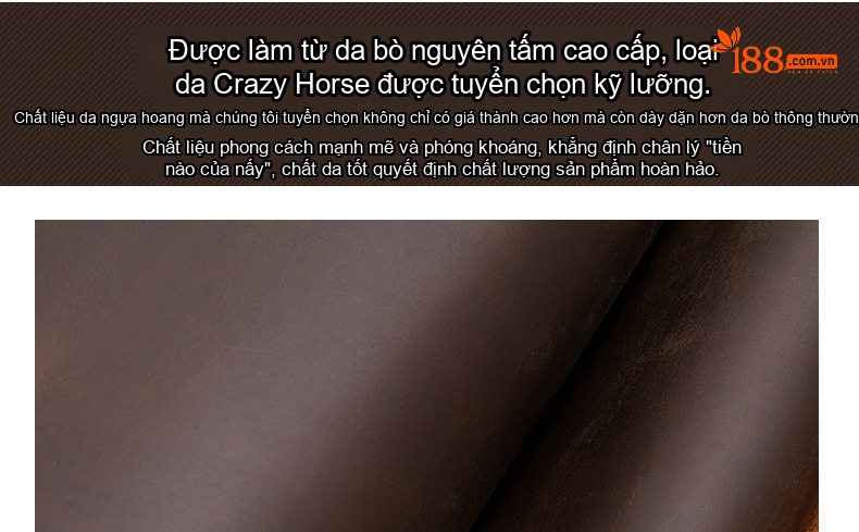 Balo da bò đựng laptop phong cách retro đi du lịch chi tiết 2
