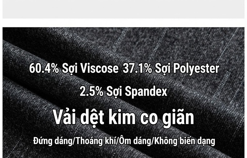 Áo Vest Dệt Kim Co Giãn Thu Đông Trung Niên Nam Kiểu Ôm Dáng Màu Xám Đen chi tiết 6