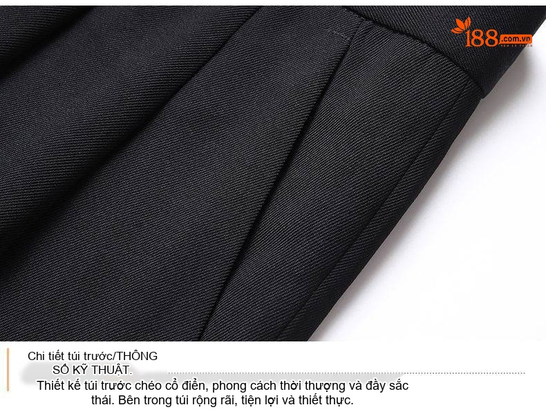 Quần Tây Nam Ống Đứng Dáng Suông Lịch Lãm Dày Dặn Màu Đen, Xám chi tiết 46