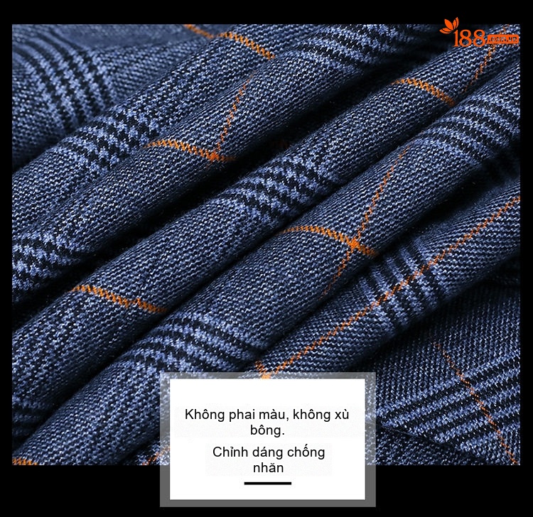 Áo Khoác Blazer Nam Kẻ Sọc Dáng Ôm Phong Cách Hàn Quốc Thanh Lịch Màu Xám, Xanh Dương chi tiết 3