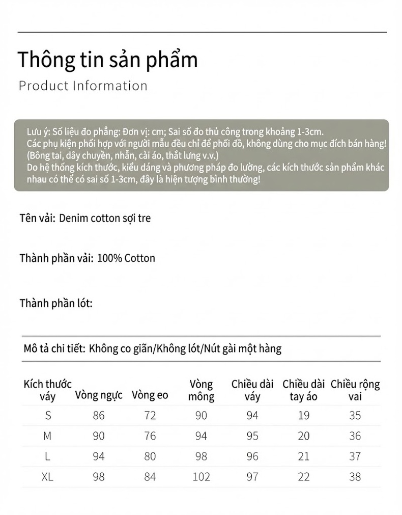 Váy Đầm Jean Nữ dáng chữ A Cổ Bẻ Tay Ngắn Phong Cách Thời Trang Trẻ Trung Màu Xanh Denim chi tiết 4