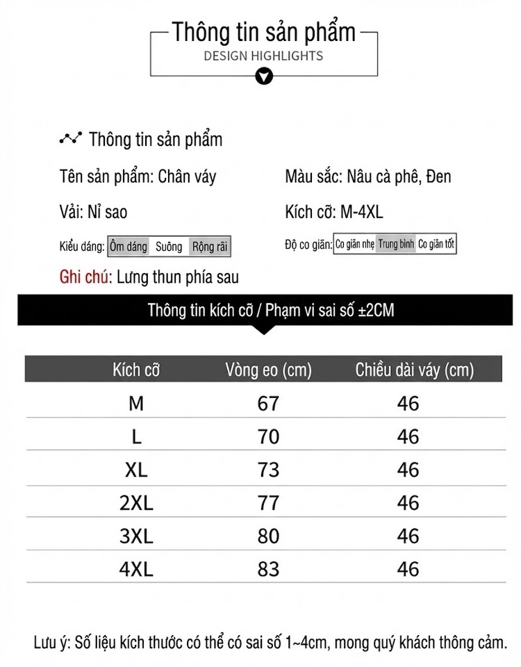 Chân Váy Ngắn Chữ A Lệch Tà Vải Nỉ Cạp Cao Ôm Hông Phong Cách Hàn Quốc Màu Nâu, Đen chi tiết 6