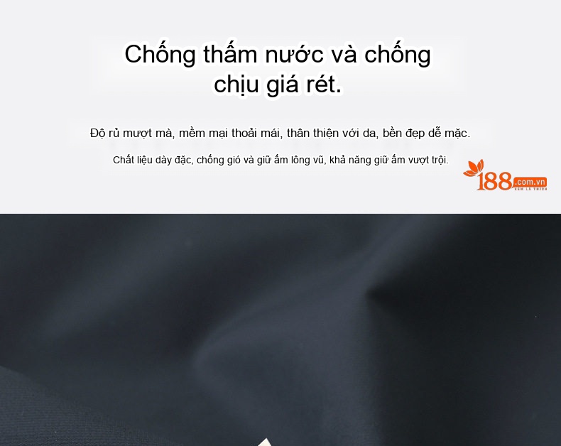 Áo Khoác Phao Nam Lông Vũ 90% Mới Giữ Ấm Phong Cách Doanh Nhân Màu Xanh Navy, Đen, Xám chi tiết 3