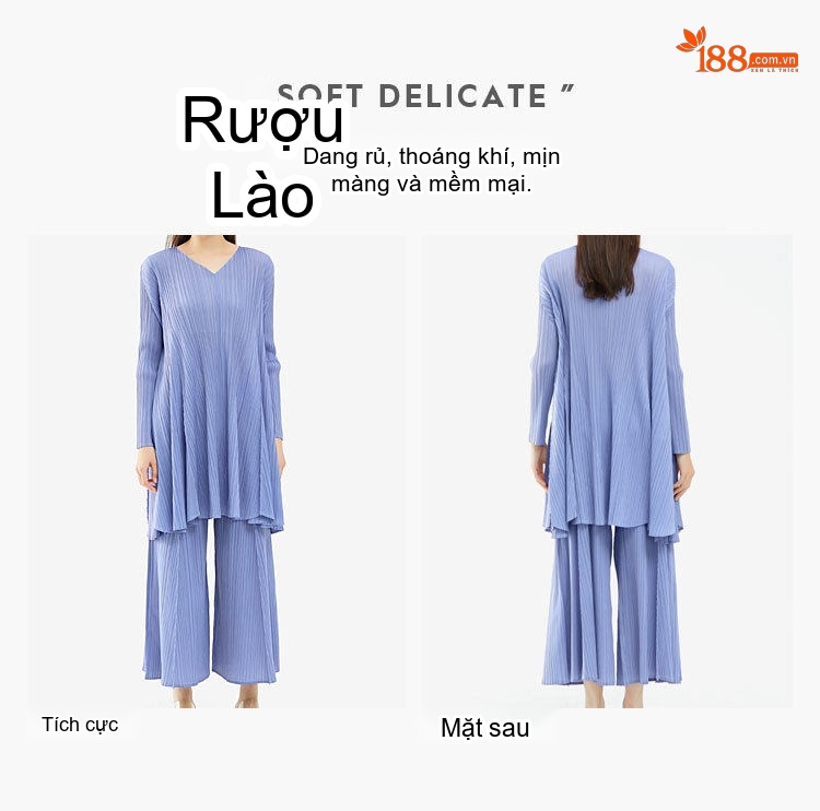 Set Bộ Quần Áo Nữ Dáng Rộng Trung Niên Dệt Kim Thun Giản Dài Tay Màu Xanh, Vàng, Xám, Đen chi tiết 3