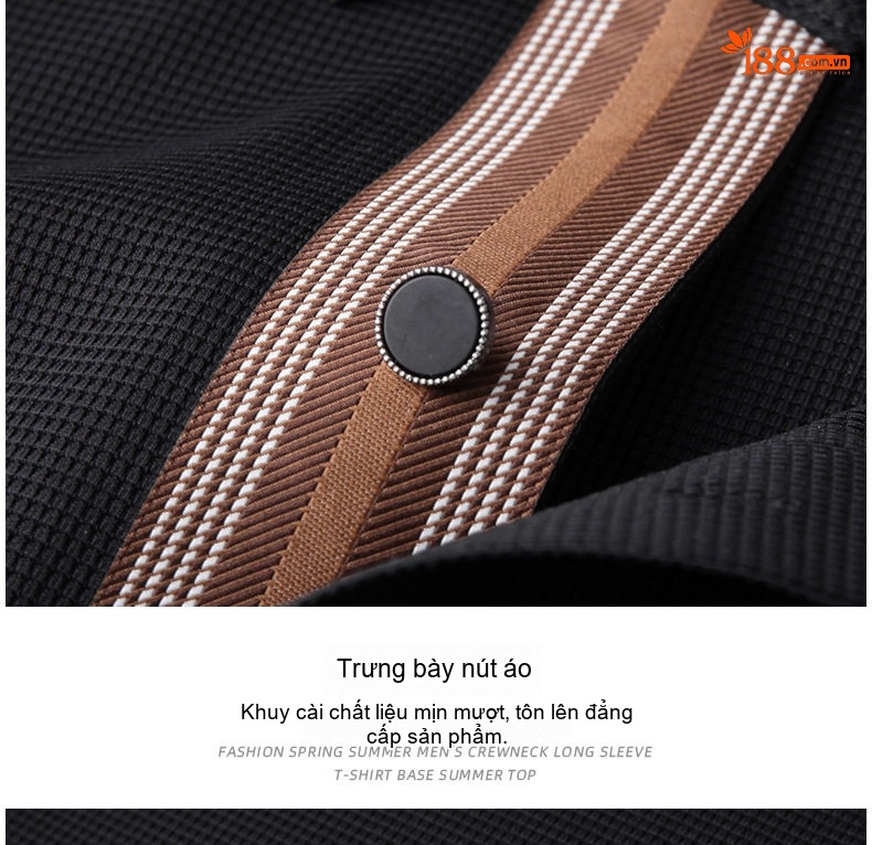 Áo Polo Nam Tay Ngắn Họa Tiết Tổ Ong Co Giãn Thoải Mái Màu Đỏ Gạch, Xanh Navy, Đen, Nâu... chi tiết 21