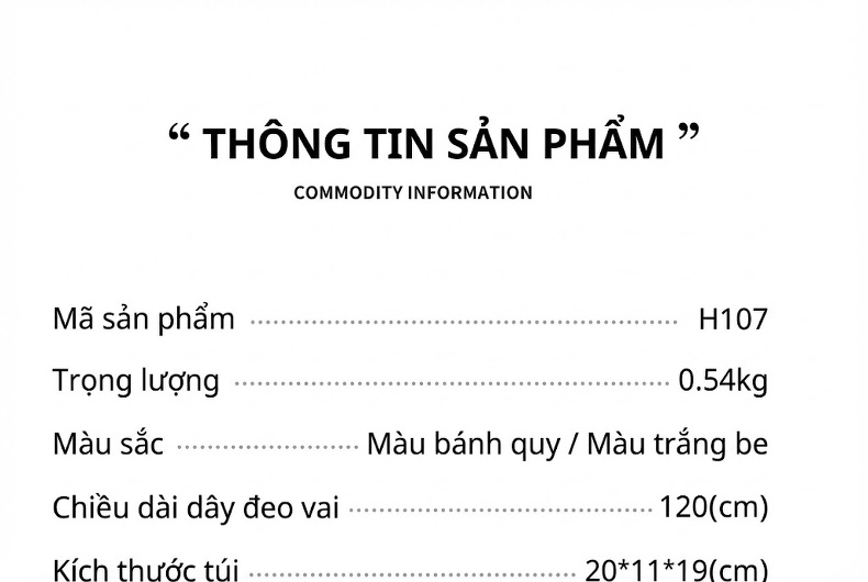 Túi Đeo Vai/Đeo Chéo Nữ Da Bóng Kiểu Túi Bucket Màu Trắng, Đen, Nâu chi tiết 3