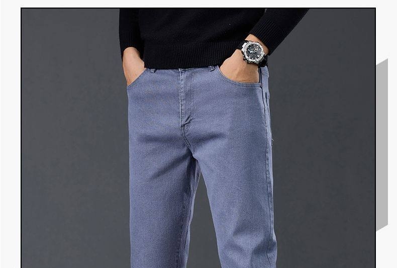 Quần Dài Nam Cotton Thun Co Giãn Dáng Suông Rộng Phong Cách Công Sở Màu Đen, Xám, Nâu, Xanh chi tiết 16