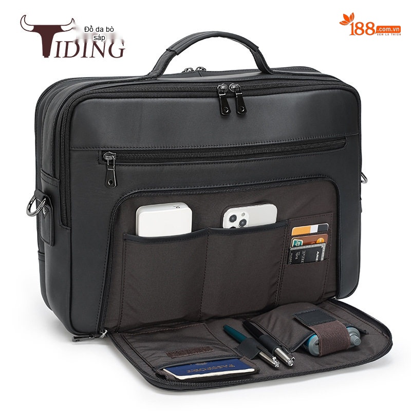 Túi xách tay nam da bò công sở đựng laptop 15.6 inch