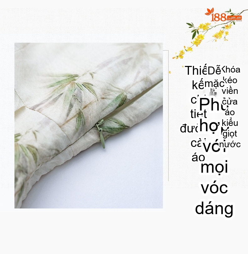 Váy Bộ Quốc Phong Trung Hoa Cách Tân Nữ Thiết Kế Khóa Cài Thanh Lịch Phong Cách Nhỏ Nhắn Màu Trắng, Hồng chi tiết 10