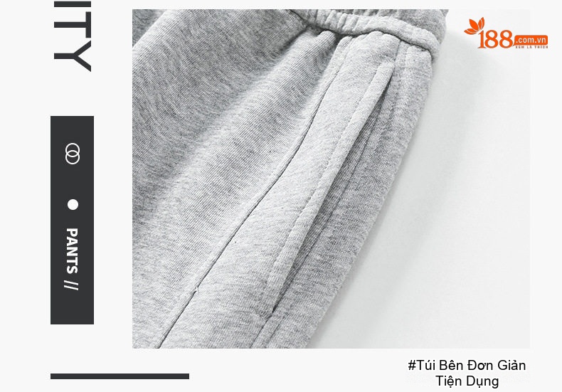 Quần dài nam ống rộng thẳng đứng dáng thể thao chất liệu cotton chi tiết 6