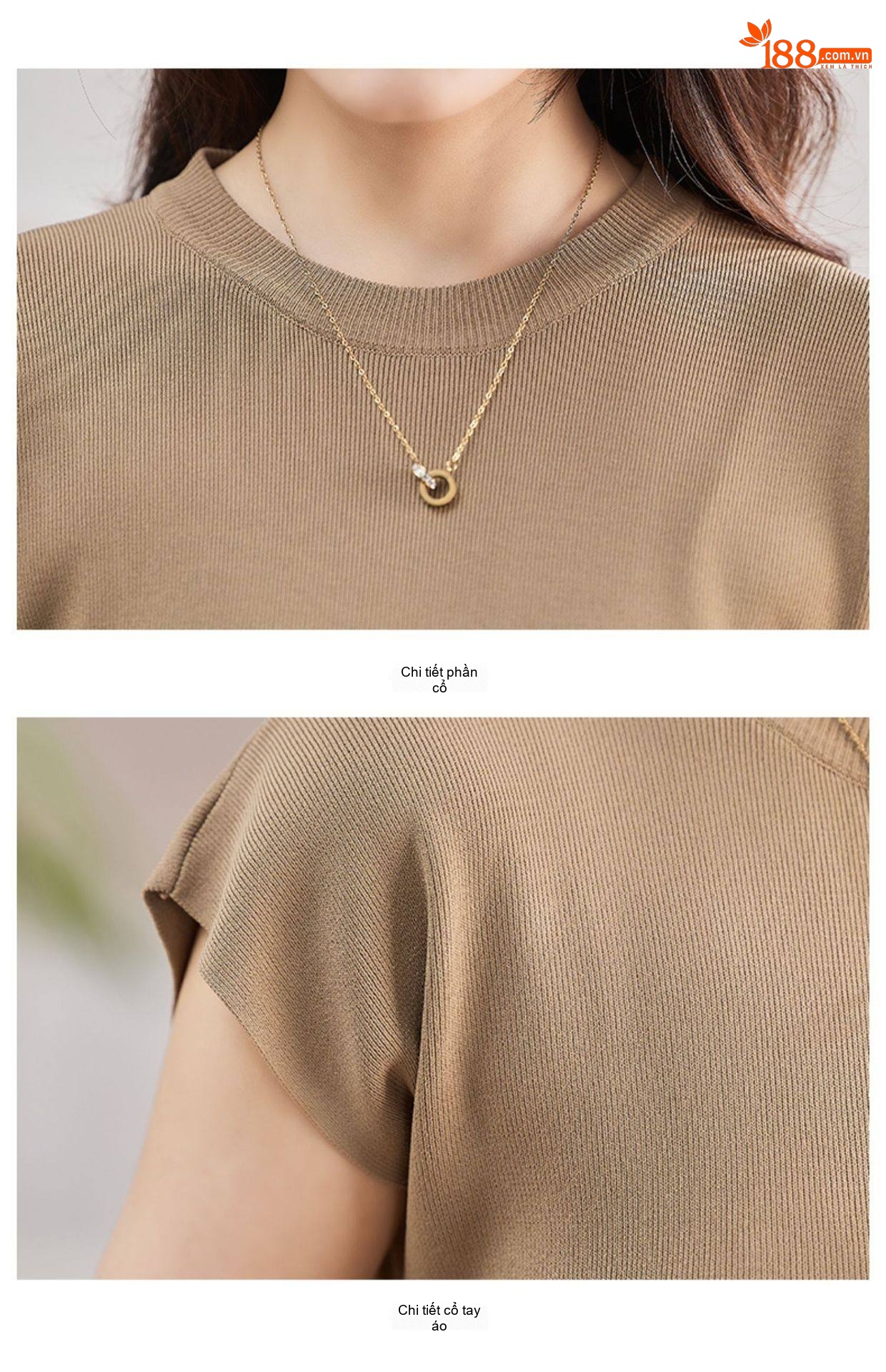 Set Bộ Áo Thun Cộc Tay Và Chân Váy Voan dáng chữ A Thanh Lịch Màu Nâu, Đen chi tiết 26