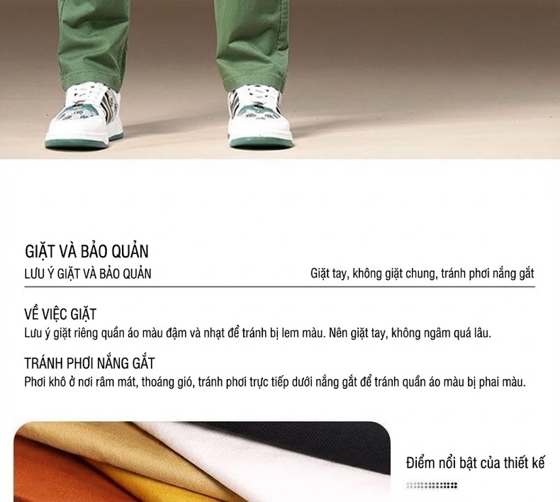 Quần Dài Nam Cotton Co Giãn 7 Màu Ống Đứng Thoải Mái chi tiết 2