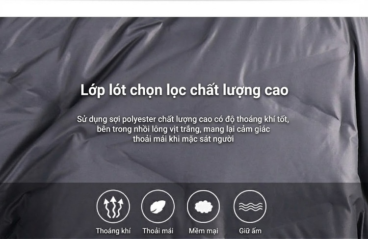 Áo Khoác Da Nam Da Thật Cổ Đứng Lót Lông Vũ Ngắn Màu Đen chi tiết 3