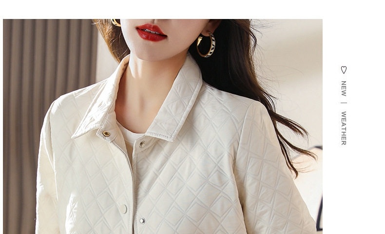 Áo Khoác Nữ Họa Tiết Trám Thời Trang Phong Cách Tiểu Thư Màu Hồng, Vàng, Trắng, Đen... chi tiết 22