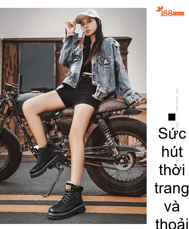 Giày Boot Martin Nam Da Mờ Cao Cổ Tăng Chiều Cao Đế Khoảng 4cm chi tiết 21