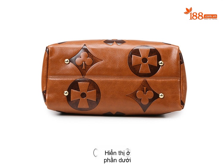 Túi Xách Nữ Da Bóng Đeo Vai Đựng Đồ Dung Tích Lớn Phong Cách Retro Màu Nâu, Tím chi tiết 22