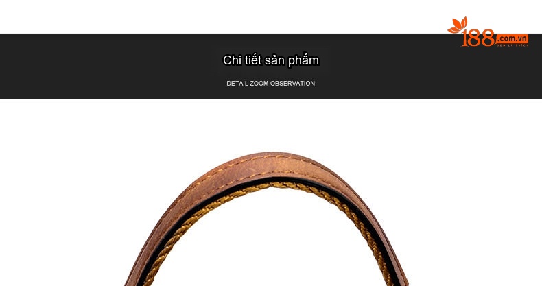Túi Đeo Ngực/Đeo Chéo Nam Da Bò Thật Phong Cách Cổ Điển Màu Nâu chi tiết 15