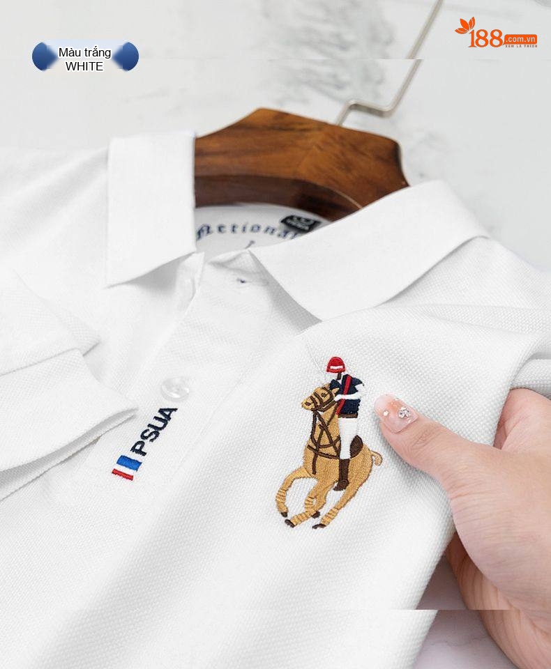 Áo Polo Nam Tay Dài Cotton Cổ Bẻ Phong Cách Doanh Nhân Màu Xanh Lá, Đen, Xanh Dương, Kem... chi tiết 29