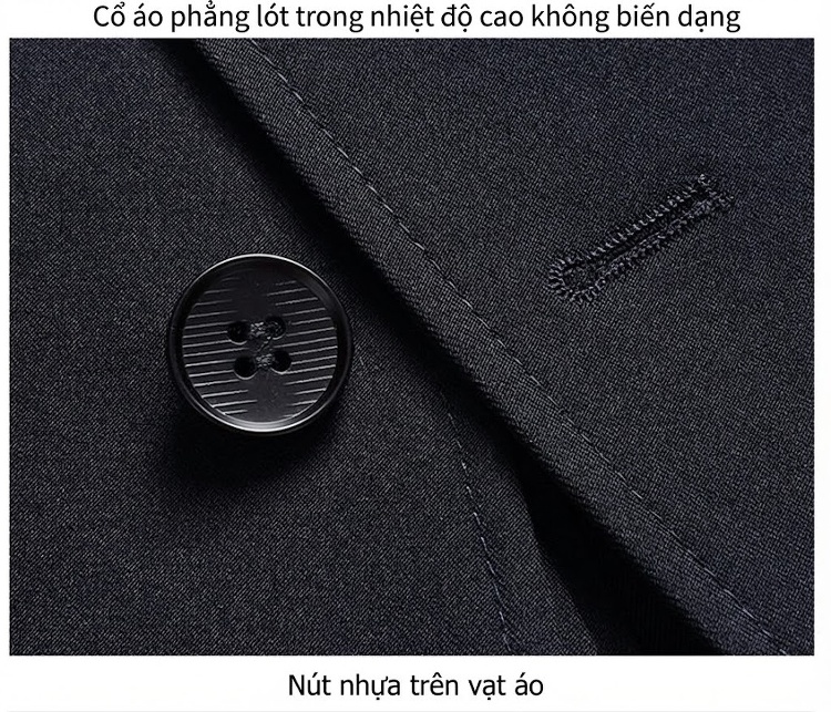 Áo Blazer Nam Phong Cách Hàn Quốc Chống Nhăn Màu Đen, Xám, Trắng Kem chi tiết 17