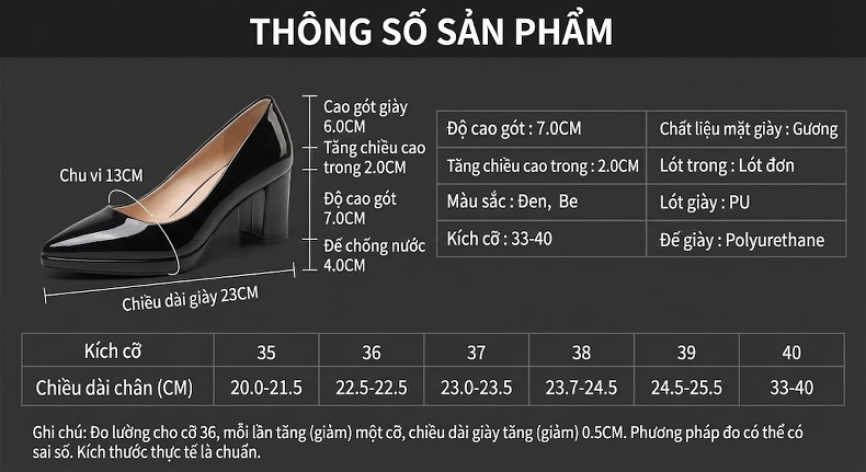 Giày Loafer Nữ Da Bóng Chiều Cao Đế 8cm Tăng Chiều Cao Màu Đen, Kem chi tiết 4