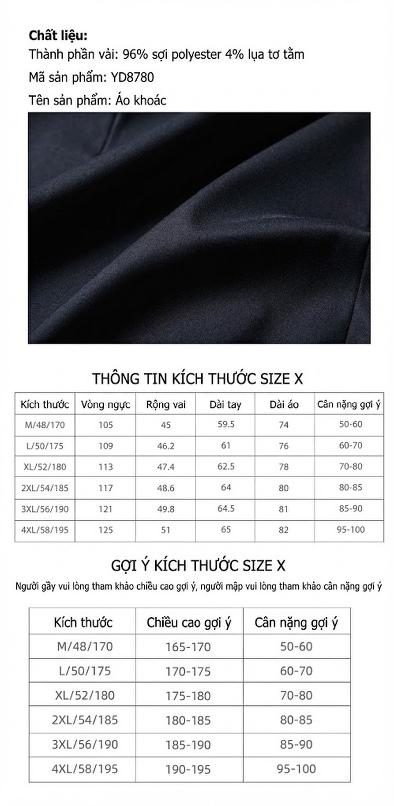 Áo Khoác Gió Nam Trung Niên Lụa Tơ Tằm Cổ Bẻ Phong Cách Doanh Nhân Màu Đen chi tiết 1