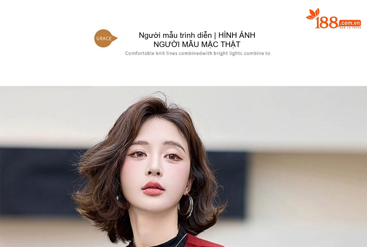 Áo Khoác Lông Cừu Nữ Màu Đỏ Đô Phong Cách Tiểu Thư chi tiết 30