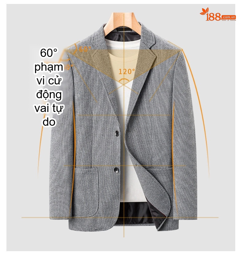 Áo Vest Nam Vải Dệt Kim Cúc Bấm Phong Cách Công Sở Trung Niên Màu Nâu, Xanh Dương, Xám chi tiết 9