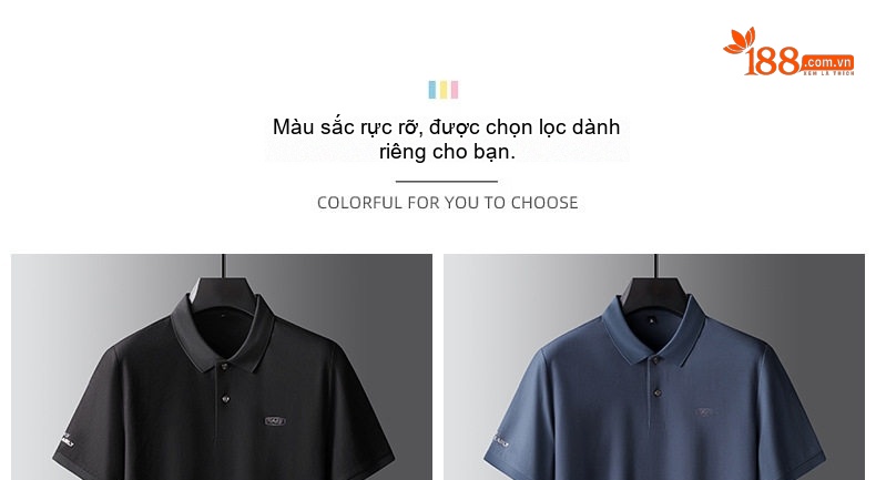 Áo Polo Nam Cotton Tay Ngắn Cổ Bẻ Form Rộng Màu Đen, Xám, Nâu, Xanh Navy chi tiết 11