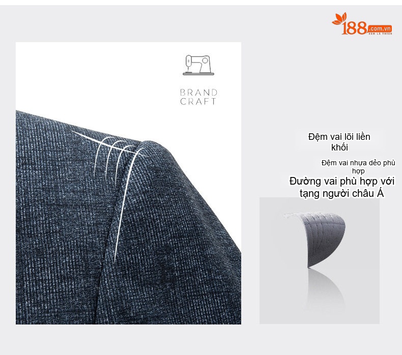 Áo Vest/Blazer Nam Co Giãn Phong Cách Hàn Quốc Màu Xanh Navy chi tiết 26