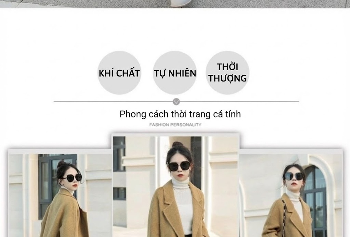 Áo Khoác Dạ Nữ Dáng Dài Vừa Vặn Thời Trang Màu Nâu, Be, Đen chi tiết 4