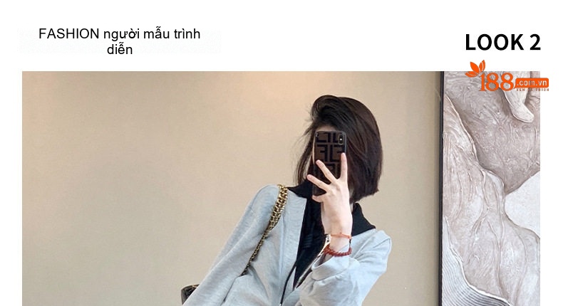 Set Bộ Nữ Áo Hoodie Giả Hai Lớp và Chân Váy Dáng Ôm Năng Động Màu Hồng, Xám, Đen chi tiết 10