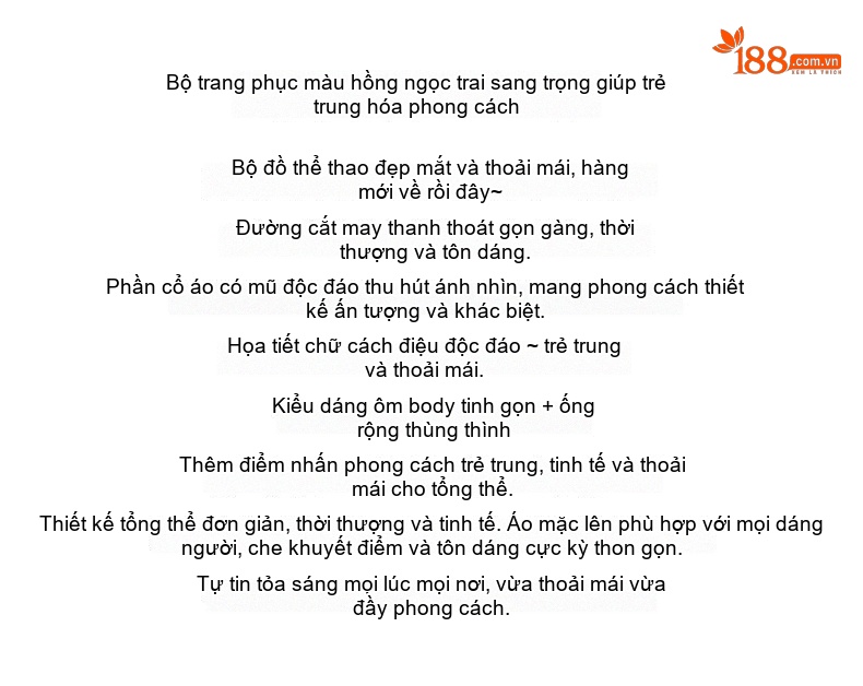 Bộ Quần Áo Nữ Thu Đông Phong Cách Hàn Quốc Cao Cấp, Áo Khoác Có Mũ Và Quần Ống Rộng Màu Hồng, Trắng chi tiết 4