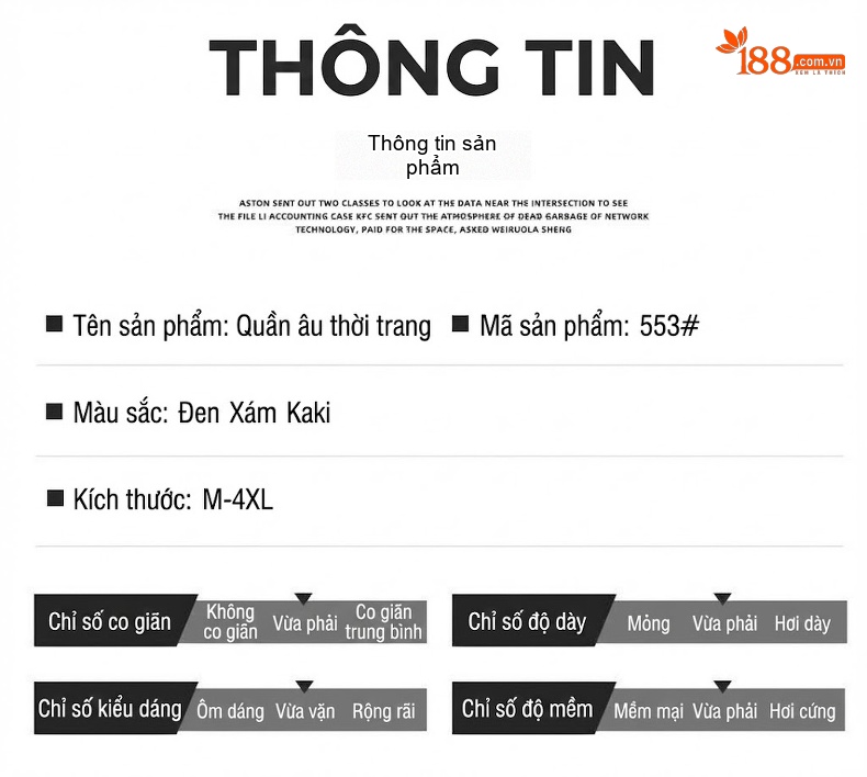 Quần Dài Nam Ống Rộng Thoáng Mát Chống Nhăn Màu Xám, Đen, Kem chi tiết 6