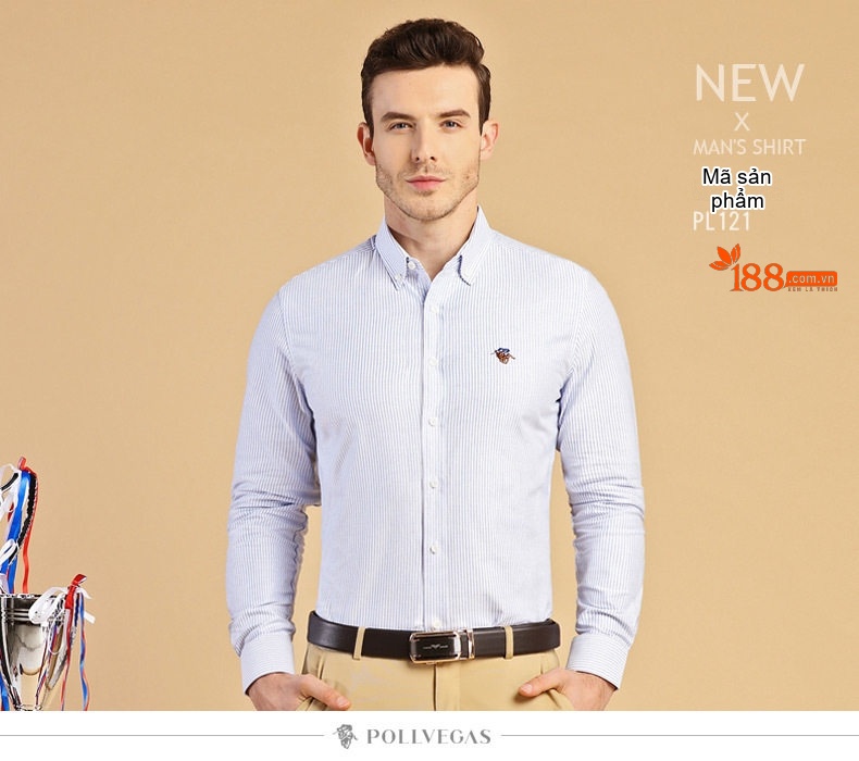 Áo Sơ Mi Tay Dài Nam Cotton Dáng Ôm Thời Trang Công Sở Màu Trắng, Xanh Dương, Hồng, Tím... chi tiết 21