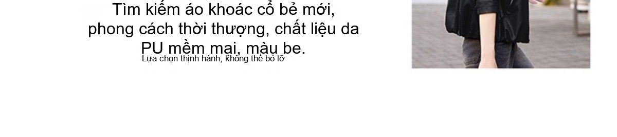 Áo Khoác Bomber Nữ Da PU Dáng Ngắn Thời Trang Màu Đen, Đỏ Rượu chi tiết 5