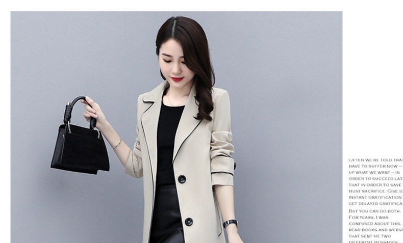 Áo Khoác Mangto Nữ Dáng Dài Thắt Eo Phong Cách Anh Quốc Thanh Lịch Màu Be, Hồng, Xanh chi tiết 27