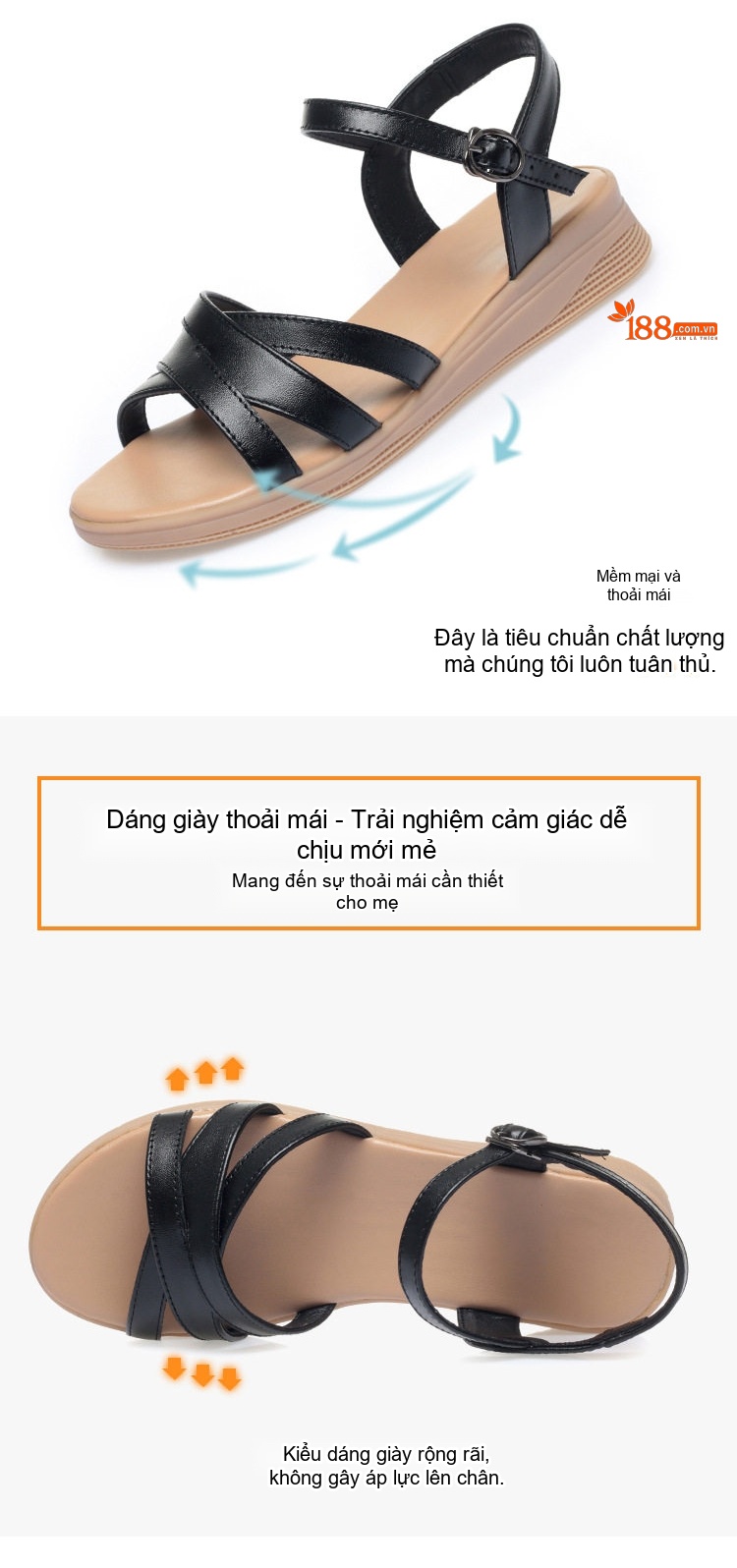 Dép Sandal Nữ Quai Chéo Da Bóng Đế Mềm Chống Trượt Đế Cao 3cm - 4cm Màu Bạc, Đen chi tiết 2