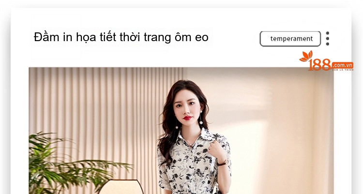 Váy Sơ Mi Nữ dáng chữ A Midi Tay Ngắn Họa Tiết Hoa Nhí Thắt Eo Thanh Lịch Màu Trắng, Vàng chi tiết 2