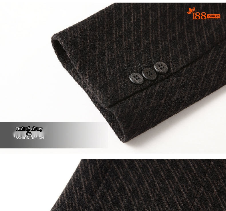 Áo Vest Nam Wool Kẻ Caro Một Hàng Khuy Phong Cách Lịch Lãm Màu Đen chi tiết 12