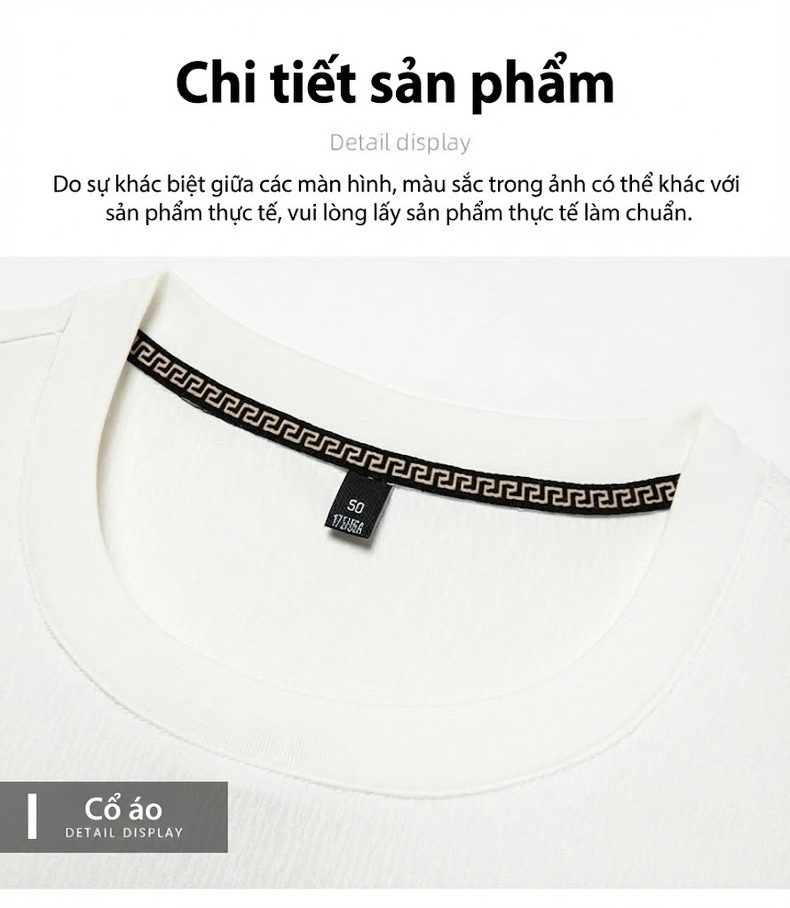 Áo Thun Cổ Tròn Tay Ngắn Nam Thoáng Khí Phong Cách Hàn Quốc Màu Đen, Nâu, Trắng chi tiết 10