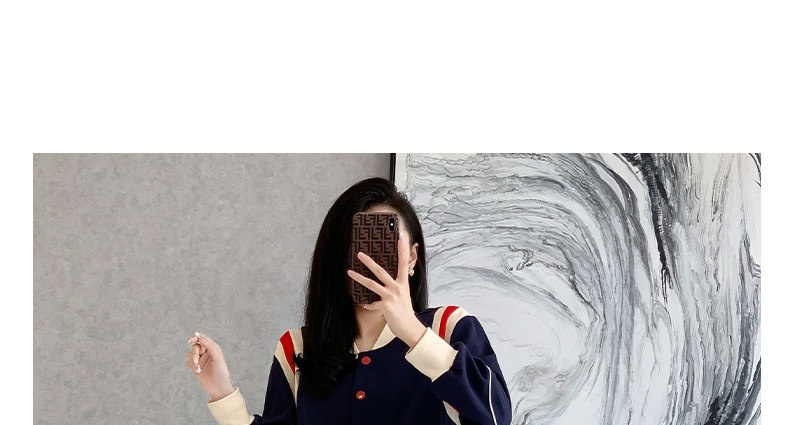 Set Bộ Thể Thao Nữ Áo Khoác Bomber Quần Dài Phong Cách Cá Tính Màu Xanh Navy chi tiết 14