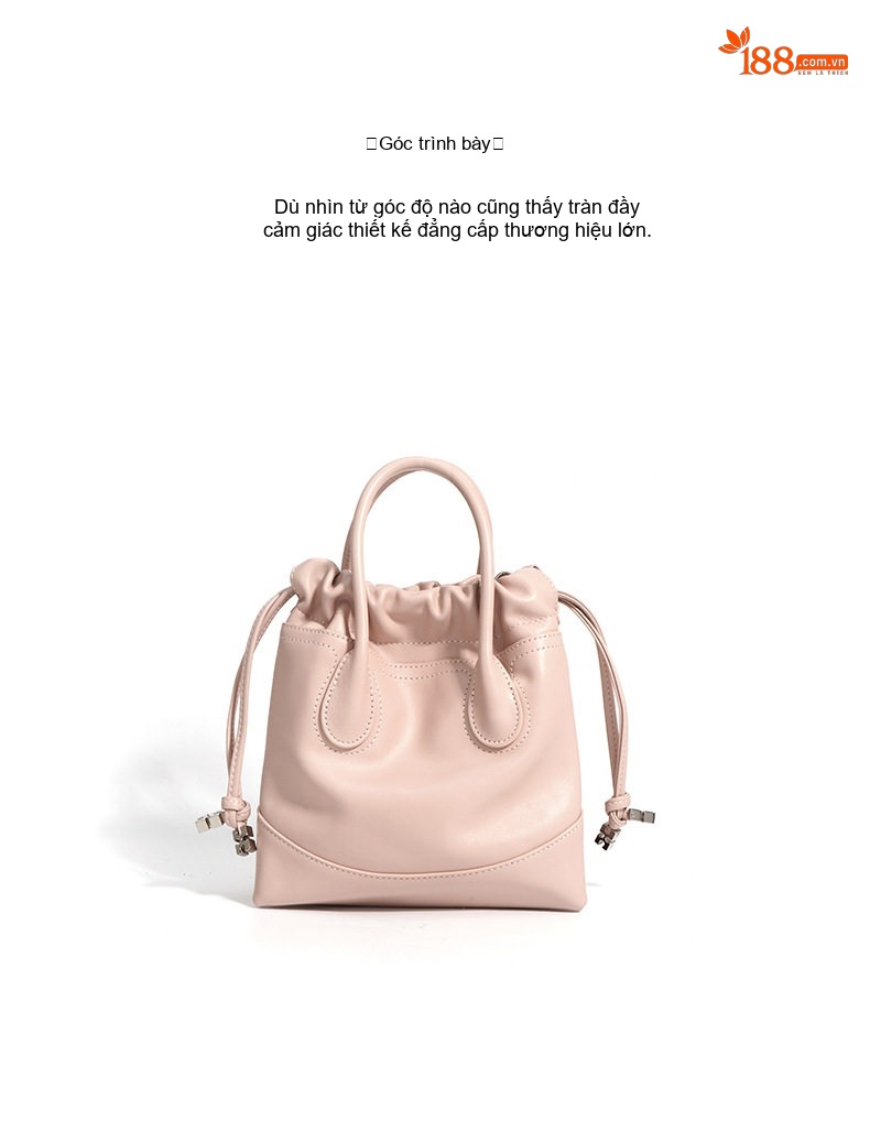 Túi Tote Da Bò Lớn Đựng Đồ Phong Cách Vintage, Túi Đeo Vai, Túi Đeo Chéo Da Mềm Màu Trắng Kem, Hồng, Đen chi tiết 15