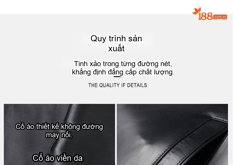 Áo Khoác Da Cừu Thật Nam Dáng Ngắn Cổ Bẻ Phong Cách Trung Niên Màu Đen chi tiết 4